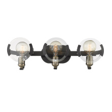 Golden 2635-BA3 BLK-AB - Wry Lighting Amari 3-light Vanity in Matte Black